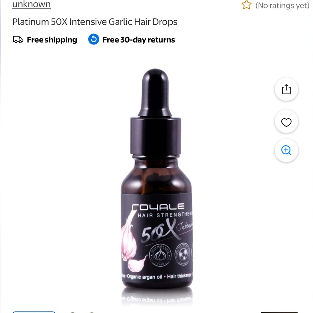 Platinum 50X Intensive Garlic Hair Drops - Black